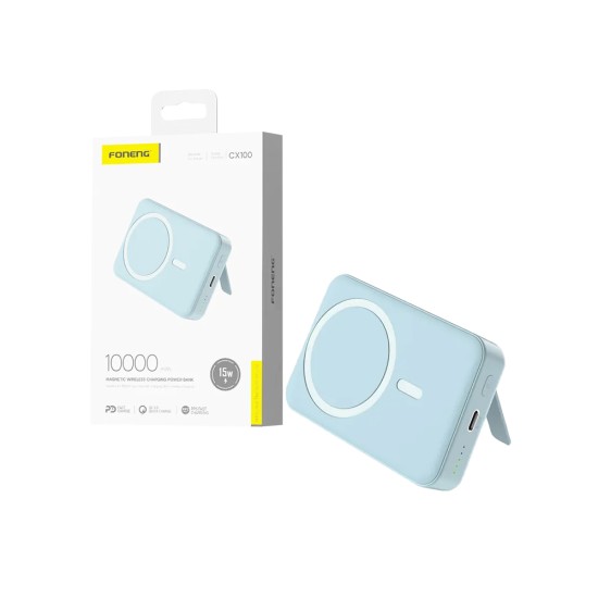 Foneng Wireless Magnetic Power Bank CX100 10000mAh Blue